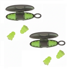 멜로하임 군인전용 귀마개 사격용 폭발 충격 소음 차단 1+1 2쌍 군대 이어플러그, 1세트, 그린+그린