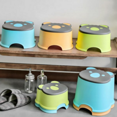 유아 욕실 의자 아동 아기 스툴 어린이 목욕 의자 플라스틱 미끄럼 받침대 방지 거실 낮은, 프로그 욕실의자_중