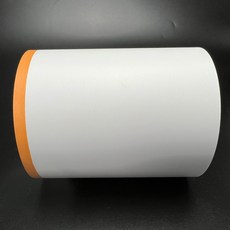 條碼達人尼龍 沖皮布 水洗標 布標 服飾標籤 30mm 40mm 50mm 兩百米, 1個, 橙色110mmx25米 請備註條碼標籤機型號