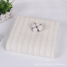 DFMEI 彩棉純棉隔尿墊透氣防水可洗尿布大尺寸姨媽寶寶新生兒護理, 1個, 彩棉彩白條紋