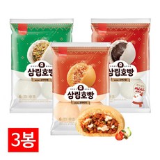 삼립호빵 3종 미니 단팥/야채/피자 총3봉 1세트 저녁메뉴 겨울간식