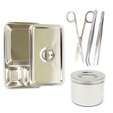 드레싱밧드 P형(3칸) + 스폰지캔 1호 + 무구 직14cm + 무구 곡14cm + S/B가위 14cm 5종세트, 1세트