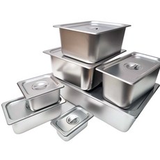 [당일출고] NSF승인 27종(304) 스텐밧드모음 밧트 바트 커버 업소용 반찬통 스텐용기(로켓), 본체+뚜껑, 1세트