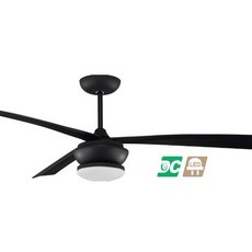 52吋 DC直流變頻吊扇燈 LED 16W 遙控摩登美式風格, 白色