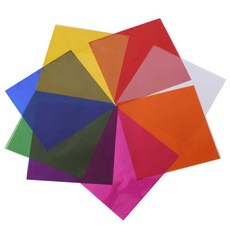 Formemory (19x19cm 셀로판지 투명지 컬러 셀로판 시트 8색 120장 세트 셀로판