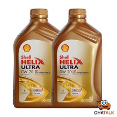 [쉘 정품] 힐릭스 울트라 ECT C5 0W-20 합성 엔진오일 1L (API SP ACEA C5 MB229.71 BMW 인증), 2개