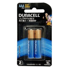 金頂 DURACELL金霸王 ULTRA超能量電池 4號 AAA鹼性電池2入裝 持久電力, 1個