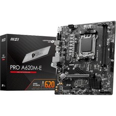 MSI PRO A620M-E 마더보드 Micro-ATX - AMD Ryzen 7000 시리즈 프로세서 AM5 DDR5 메모리 부스트 6400+MHzOC PCIe 4.0 x 16 1