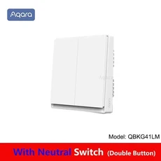 Aqara E1 스마트 벽 스위치 무선 Zigbee 3.0 Xiaomi 호환 Mi Home APP 용 중립 원 키 제어 없음/없음, 01 빠른  Mainland, 09 With Neutral 2 key