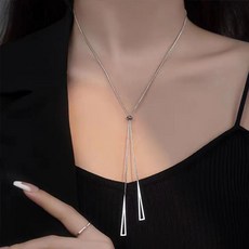 여성 심플 뱀줄 스네이크 체인 롱 드롭 목걸이 A1593