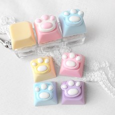 비즈아이 [6422-21]아크릴 키캡파츠 탑꾸재료 컬러발바닥 15x13mm 랜덤발송 1개