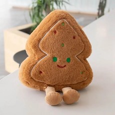 크리스마스 진저브레드 스타 트리 베개 귀여운 쿠션 거실 소파 머리판 사무실 낮잠, 02 35cm, 1개