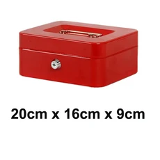 1인미니금고전자 돼지 저금통암호 카운터 열쇠 잠금 동전 은행 ATM지문인식안전금고 실용적인 미니 사소한 현금 돈 상자 스테인레스 스틸 보안 가능 안전한 작은 집 장식 3 사이즈 L, 05 L red key