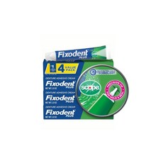 Fixodent 픽소덴트 플러스 스코프 시큐어 의치 접합제 56g, 4개