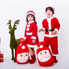 【聖誕熱賣 】圣誕節兒童服裝 男女童寶寶圣誕老人衣服裝扮服飾套裝 幼兒園演出服