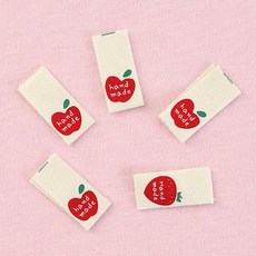 패션스타트 핸드메이드 양면 면라벨 끼움라벨 후르츠 5개입, 1개, 멀티