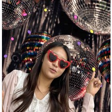 헬로라일락 하트 선글라스 레드 아동선글라스