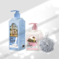 밀크바오밥 퍼퓸 바디 선물세트 (화이트머스크 바디워시 500ml+로션250ml+샤워볼 ), 1세트