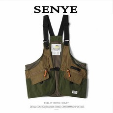 남성 아웃도어 멀티포켓 여름 경량 메쉬 작업복 조끼 등산 낚시 캠핑용