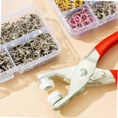 단추펜치 똑딱이 펀칭기세트 가시도트기구 단추 스냅단추 59000EA 1EA, 펀칭기+핀 100P