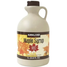 Kirkland Signature 楓糖漿 1公升大容量 加拿大原裝進口 A級琥珀濃郁風味, 1個