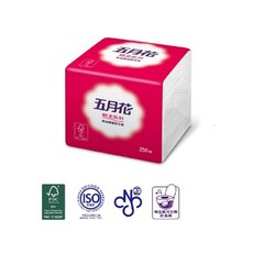 五月花 單抽式雙層衛生紙 250抽 x 48包 FSC認證, 1套, 未稅, 24個裝