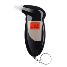 전문 알코올 테스터 디지털 LCD 디스플레이 음주 측정기 호흡 분석기 감지기 테스트 도구, [02] Black, 02 Black