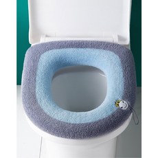스타퀸잇 사계절 변기 커버 쿠션 방석 시트 부드러운 극세사 화장실 세탁가능 1+1+1, 1개, 블루+진그린+핑크