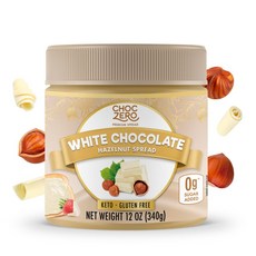 ChocZero 화이트 초콜렛 헤이즐넛 스프레드 340g 키토 무설탕 저탄수화물 1개, White Chocolate Hazelnut Sprea