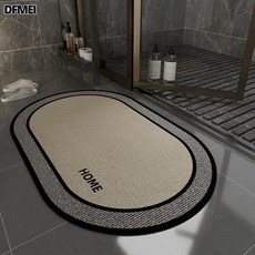 DFMEI 硅藻泥浴室地墊, 1個, 橢圓—西雅—B款