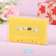 음악 녹음에 완벽한 투명 보관함과 45분 빈 테이프가 포함된 오디오 카세트 세트, 2) yellow, [08] Yellow