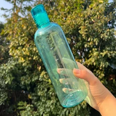 시간 표 있는 700ml 우아한 누수 방지 물병 매일 수분을 공급 피트 및 야외 모험을 위한 경량 휴대용, Green