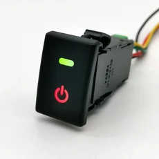 안개등스위치 이수즈 D-MAX 5핀 차량용 LED DRL 전면 안개등 파워 미러 히팅 푸시 버튼 스위치 (와이어 포, 08 Power