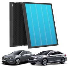 1+1 PM 0.3 에어컨필터 활성탄 블루 초미세먼지, 2개, LF소나타 [FCP-03]