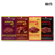 미소향 져키야 오리지널+견과+치즈+블랙페퍼 4가지맛 육포 묶음, 1개, 150g