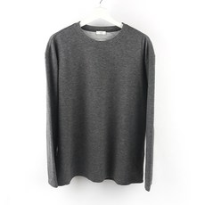 XL / ROOM 그레이 기모 남성 긴팔 라운드 중고 두툼한 티 B010P -209, 1개, 사진참고