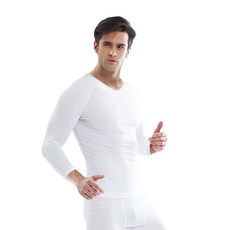 GearX 男款V領8分袖發熱衣