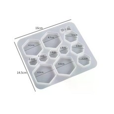 레진 몰드 공예 아트 재료 귀걸이 펜던트 실리콘 DIY 에폭시 수지 원형 삼각형 목걸이 열쇠 고리 만들기 액세서리, E. Earring 12
