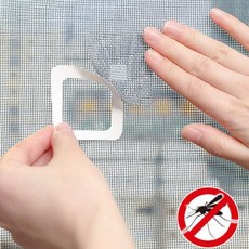 창문 방충망 접착 패치 가정용 모기장 벨크로 메쉬 테이프 보수용품, 4개