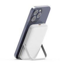 로랜텍 스탠드 고속 무선충전 맥세이프 보조배터리 10000mAh, WS-T159P, 화이트