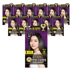 리엔 흑모비책 한방 크림염색제, 흑색, 12개