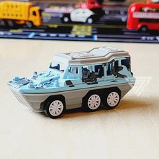 郵輪迴力玩具車 1:64 水陸兩用車 輪船汽車 合金車 玩具小汽車, 迷彩藍, 1個