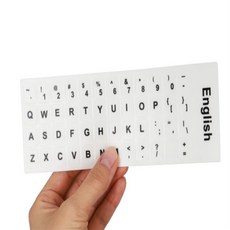 후니스픽 자판 스티커 영어 키보드스티커, 블랙