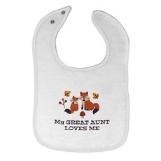 Toddler Baby Bibs Burp Cloths Aunt My Great Aunt Loves Me Cotton Baby Items Baby Girl Boy White De