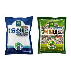 모두다 가정 원예용 주말농장 식물 영양제 에코 요소비료+복합비료, 1kg, 1개