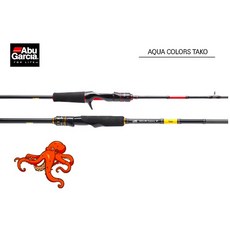 Abu Garcia AQUA Colors Tako 船釣竿，高感度船釣竿，輕量化設計，適用各種魚種, ACTKC-682MHF-SR槍柄