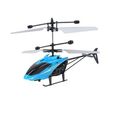 SKY KINGS 充電感應遙控飛機 懸浮飛行器 玩具, 感應飛機 藍色, 1個