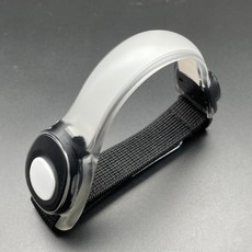 KDEA 新款戶外運動跑步騎行髮光臂帶，魔術貼設計，夜間警示，安全可靠, 黑殼白按鍵白燈, 1個