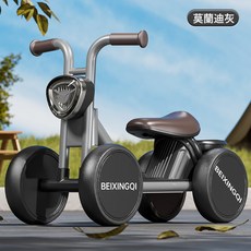 DFMEI 新款滑行兒童平衡車1一3歲寶寶學步嬰兒2歲入門週歲禮物滑行, 1個, 1cm, 莫蘭迪灰滑行車-音樂燈光:如圖