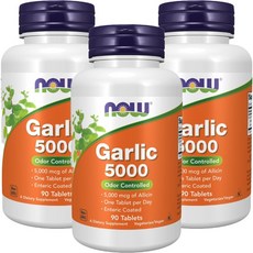 NOW Foods 濃縮大蒜精華錠, 90顆, 3罐